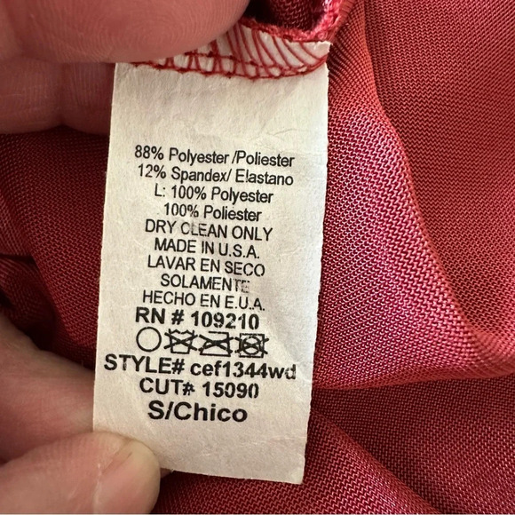 Windsor Lola High Slit Satin Dress size small, burgundy - Picture 7 of 9